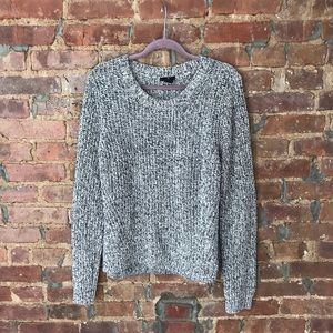 H&M Black & White Marled Sweater - XL